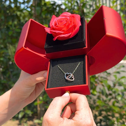 Rosa Eterna & Collar de Amor Infinito