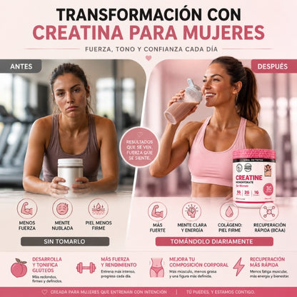 Haz crecer tus glúteos. Siéntete fuerte, segura e imparable