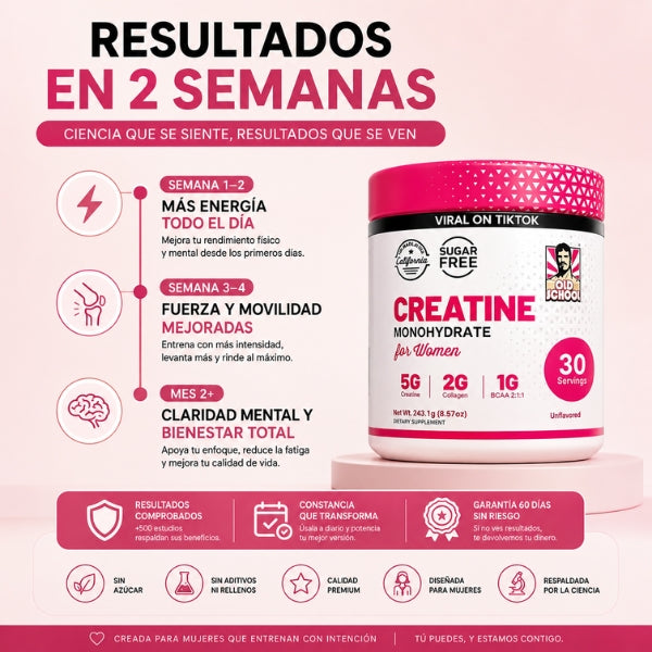 Haz crecer tus glúteos. Siéntete fuerte, segura e imparable