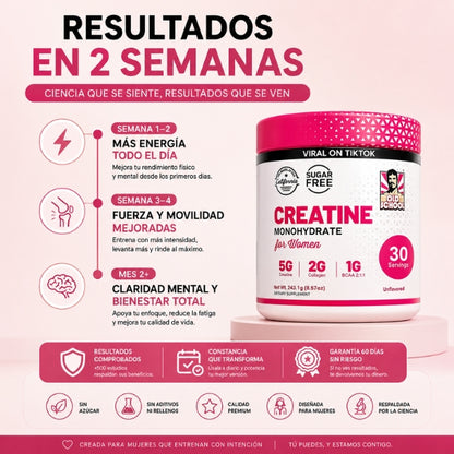 Haz crecer tus glúteos. Siéntete fuerte, segura e imparable