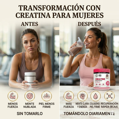 Creatina for Women™ — Más fuerza. Más energía. Más tú.